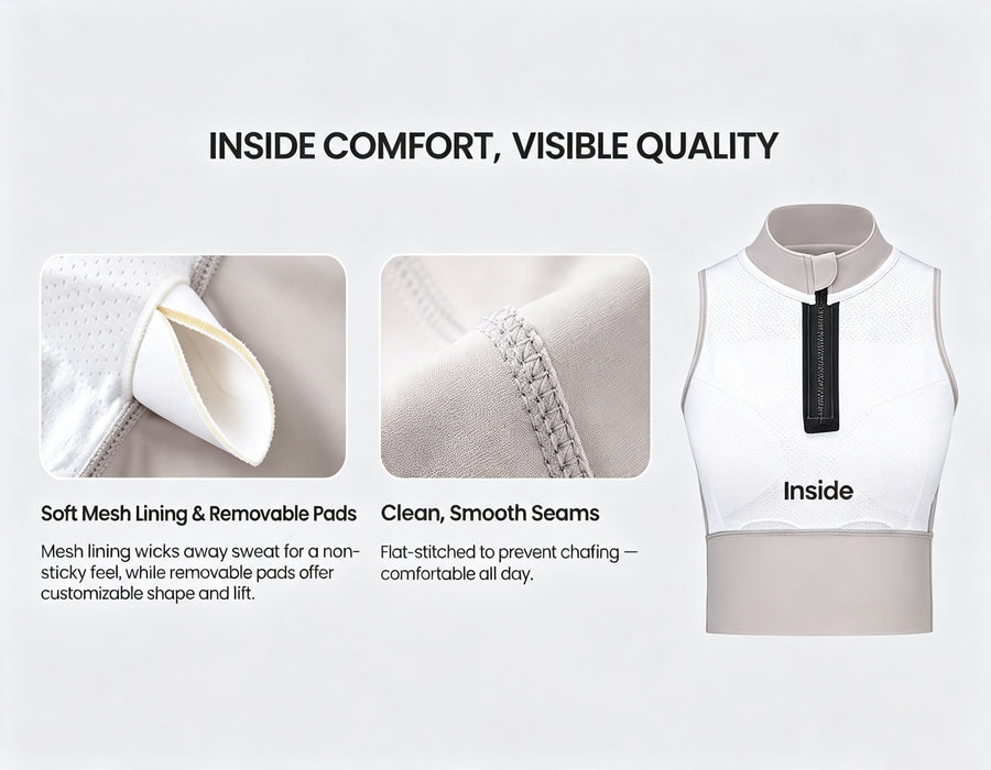 Flat seams. Clean finish.