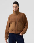 Sherpa Fleece Quarter Zip Pullover Oversized Sweatshirt