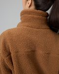 Sherpa Fleece Quarter Zip Pullover Oversized Sweatshirt