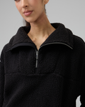 Sherpa Fleece Quarter Zip Pullover Oversized Sweatshirt