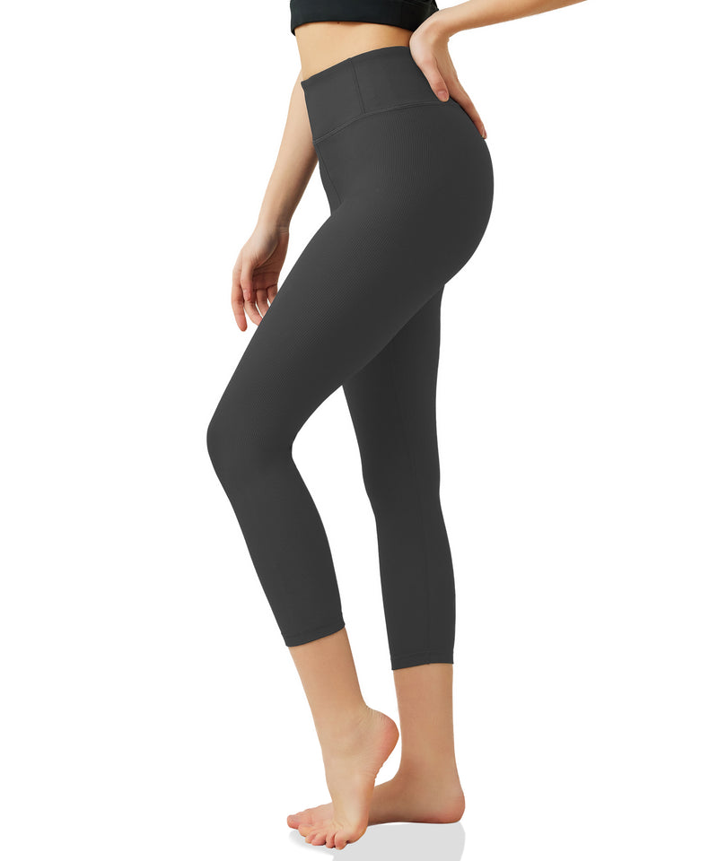 Women High Waist Capri Leggings 21"