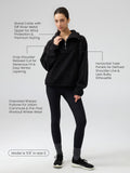 Sherpa Fleece Quarter Zip Pullover Oversized Sweatshirt