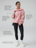 Sherpa Fleece Quarter Zip Pullover Oversized Sweatshirt