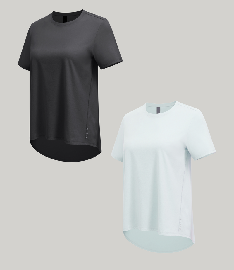 Bundle Sale A-Line/Drop Tail Design Moisture Wicking T-Shirt