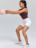 Half-Zip Stand-up Collar Crop Tank